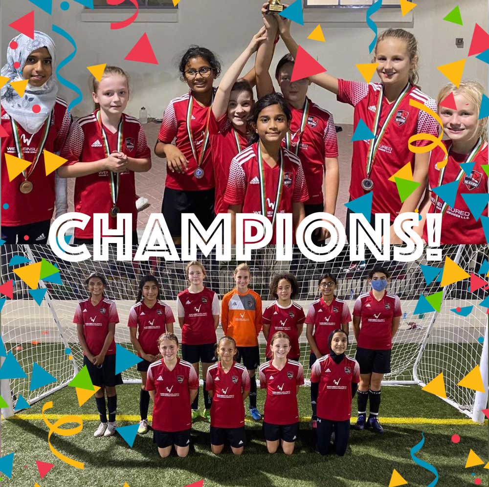 U11's & U13's GIRLS CHAMPIONS GOPRO SPORTS FOOTBALL ACADEMY DUBAI
