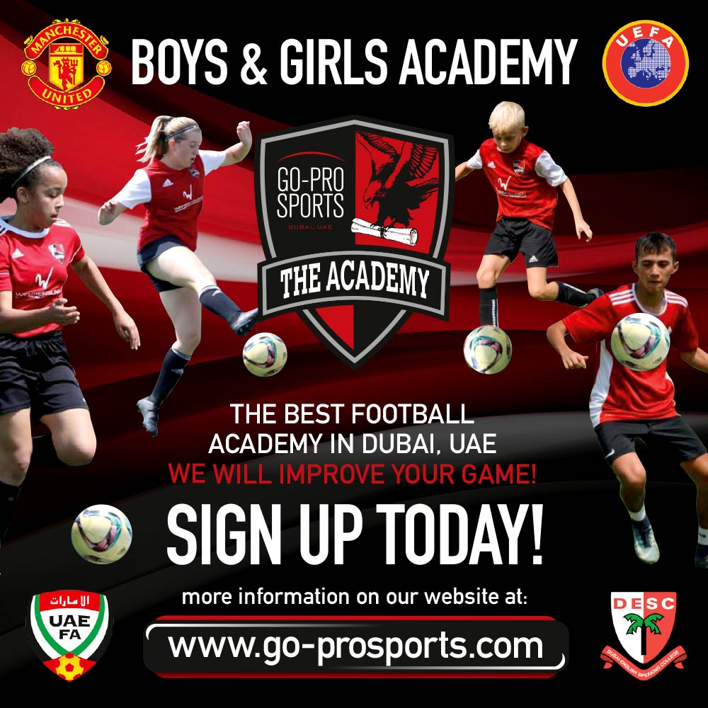 FOOTBALL ACADEMY DUBAI SIGN UP! GOPRO SPORTS FOOTBALL ACADEMY DUBAI
