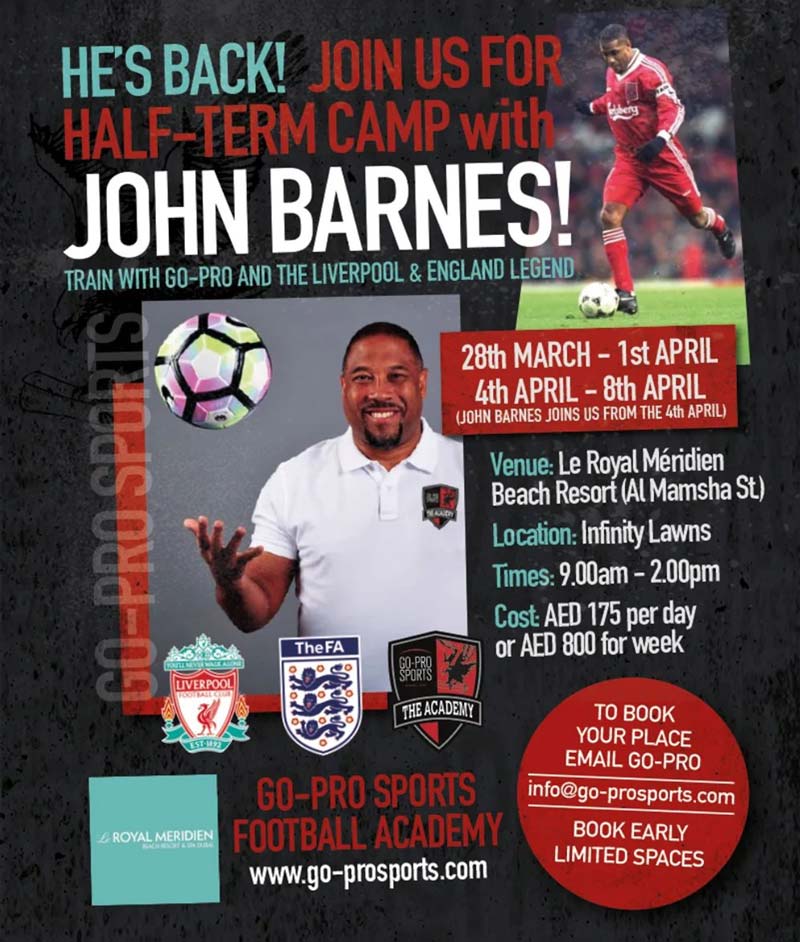 TRAIN WITH JOHN BARNES at GoPro football academy in Dubai! GOPRO